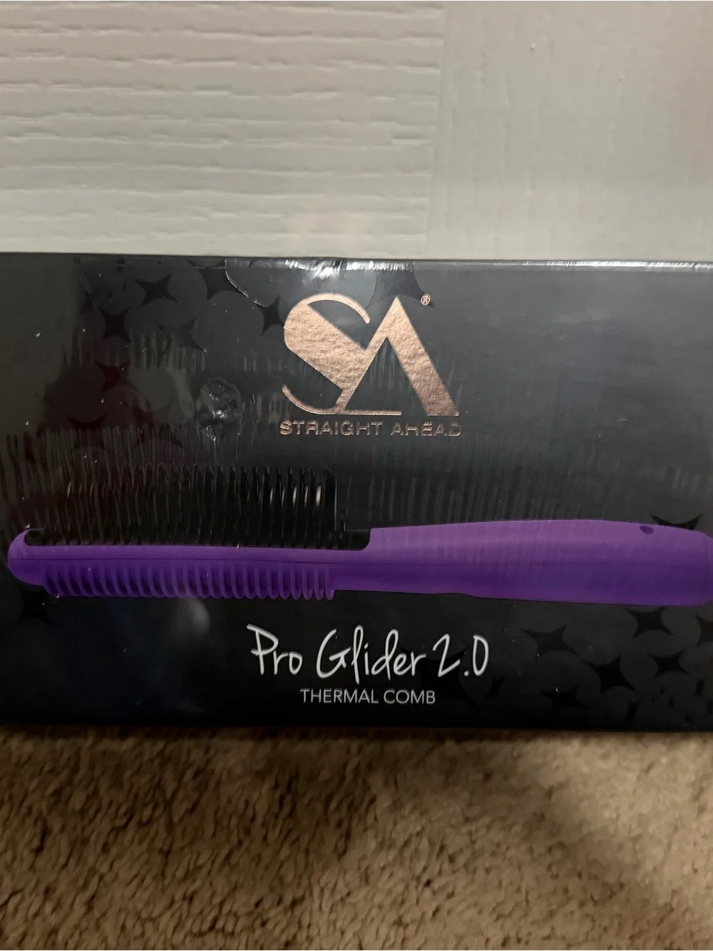 Straight Ahead Pro Glider 2.0 Purple Thermal Comb - Women Hair Tool